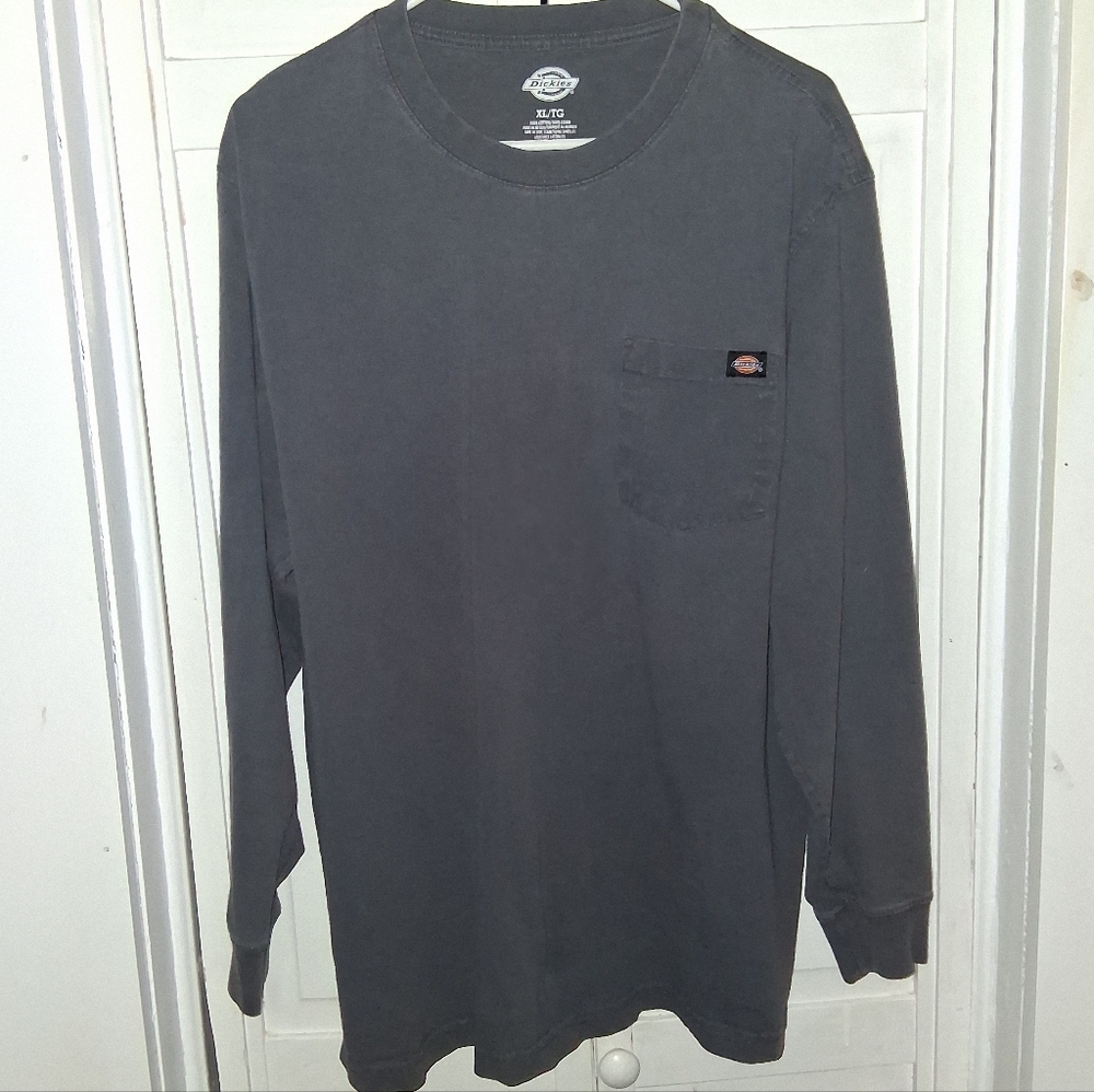 Dickies Men's Gray Long Sleeve Shirt